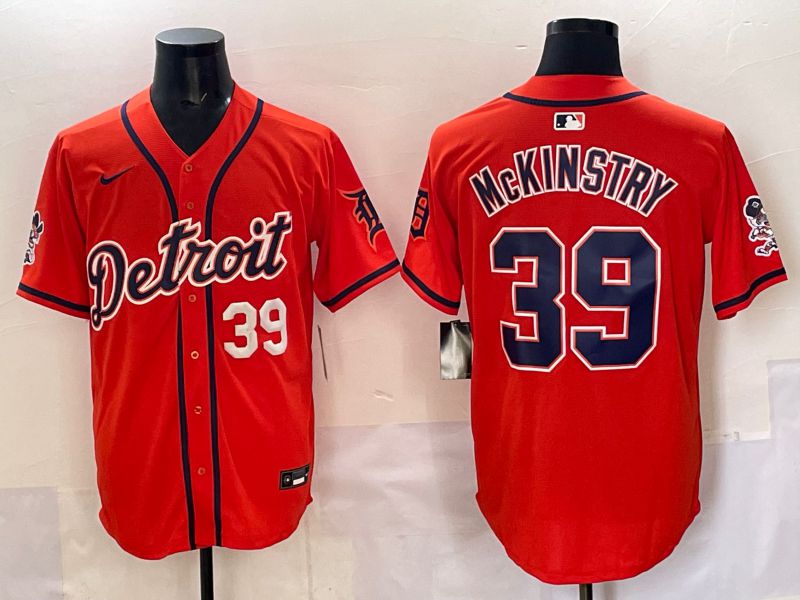 Men 2025 Detroit Tigers #39 Mckinstry Orange Nike MLB Jersey style 03->detroit tigers->MLB Jersey